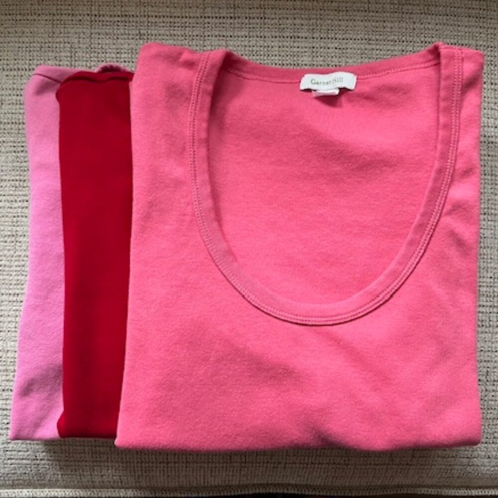 3 Cotton T-Shirts - Garnet Hill, Land's End & Sarah Spencer - Picture 3 of 5